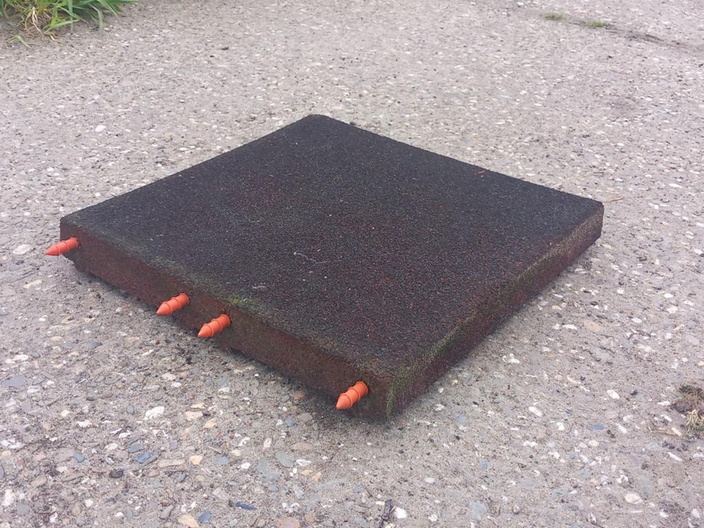 268 Rubber tegels 50x50x7, Tuin en Terras, Tegels en Klinkers, Ophalen, Gebruikt, -, -