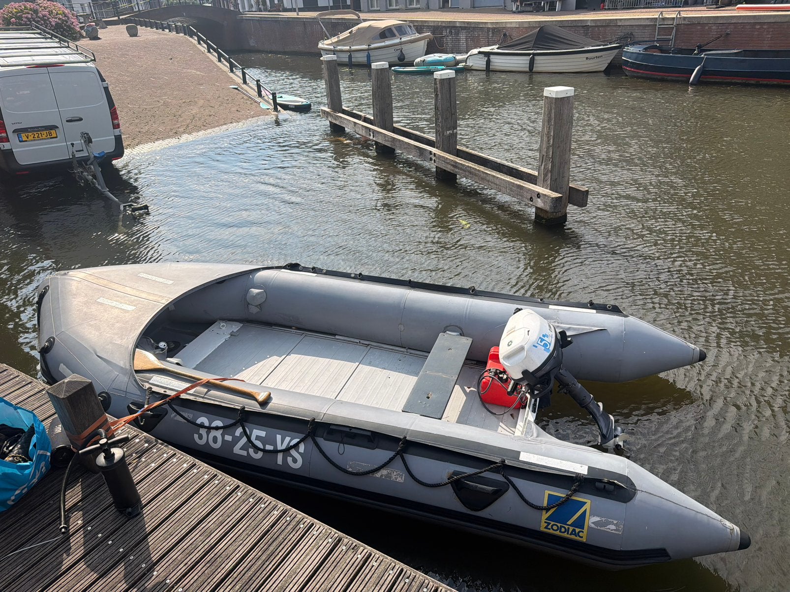 5 meter lange Rubberboot Zodiac met trailer (zonder motor), Watersport en Boten, Ophalen of Verzenden, Gebruikt, Overige typen