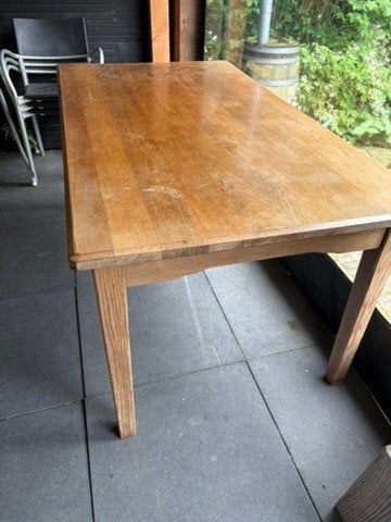 tafel, Huis en Inrichting, Tafels | Eettafels, Ophalen, Gebruikt, Eikenhout, 50 tot 100 cm