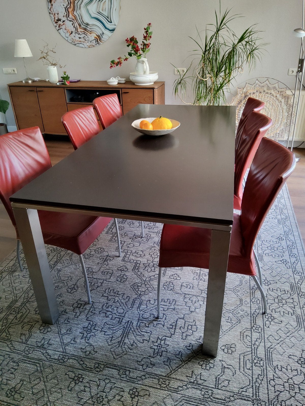 Eetkamertafel, 200 cm of meer, Zo goed als nieuw, Vijf personen of meer, Rechthoekig