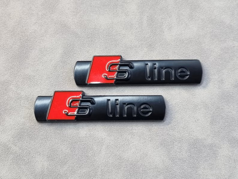 S-line Logo - Badges - Zwart Mat, Auto diversen, Ophalen of Verzenden, Nieuw