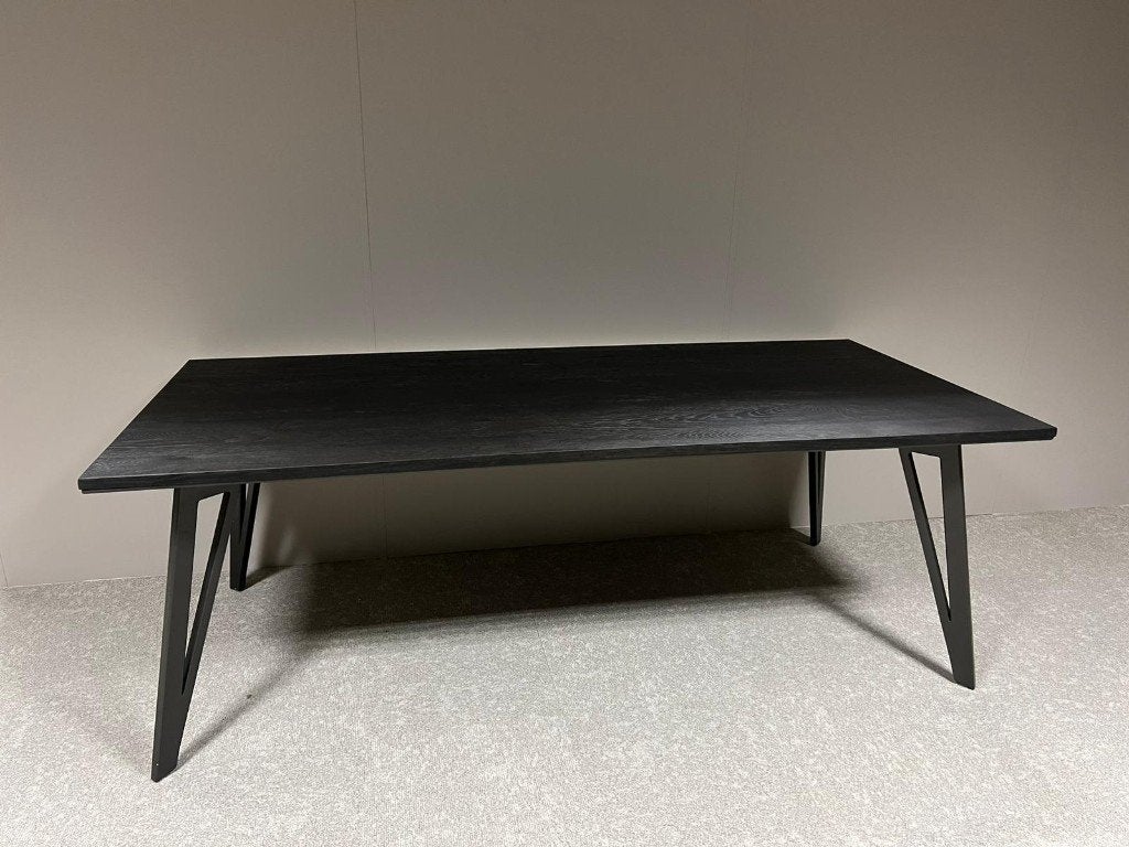 Montpellier 220cm eettafel, Huis en Inrichting, Bureaus, Nieuw, Overige typen, Overige merken, Modern, Hout, Zwart, Demontabel