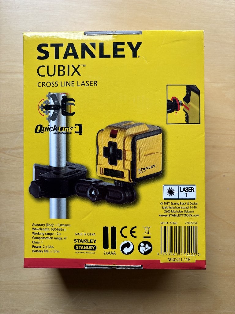Stanley Cubix Cross Line Laser, Ophalen, Zo goed als nieuw, Overige meters