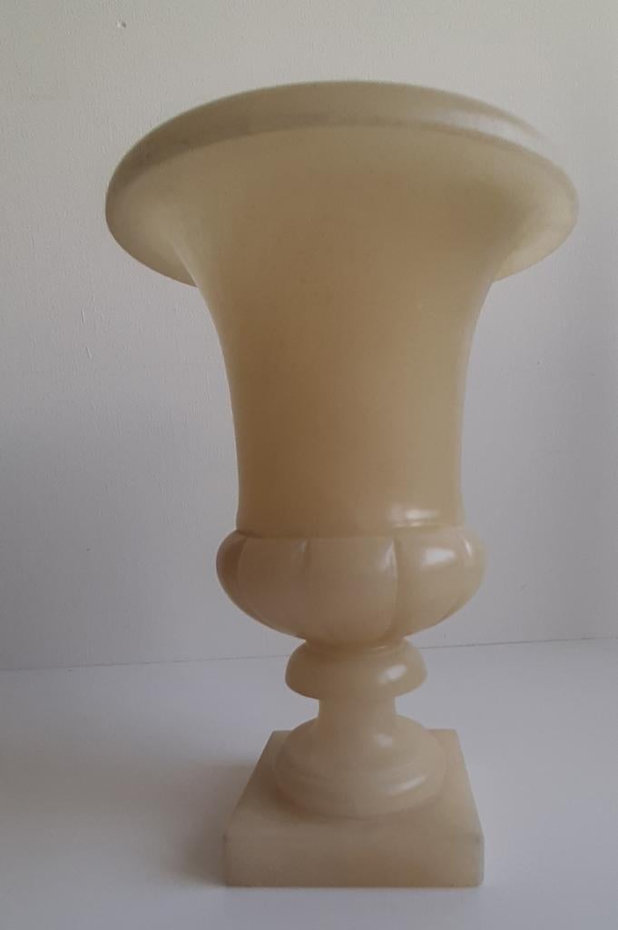 Grote albasten vaas. Hoogte circa 25 cm., Ophalen of Verzenden