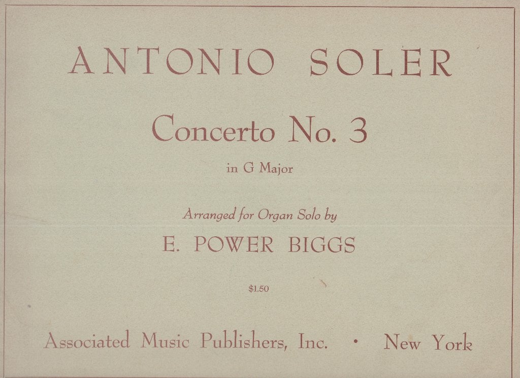 ANTONIO SOLER - Concerto No. 3, Ophalen of Verzenden, Gebruikt, Artiest of Componist, Populair