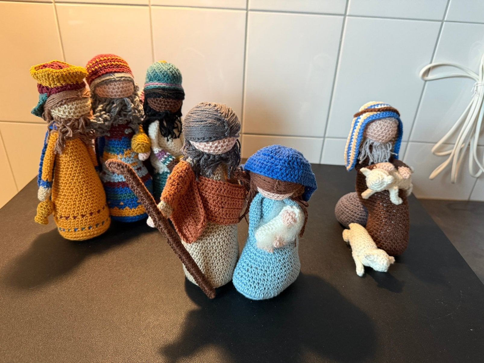 Handgemaakte kerststal gehaakt, Diversen, Kerst, Ophalen of Verzenden, Nieuw