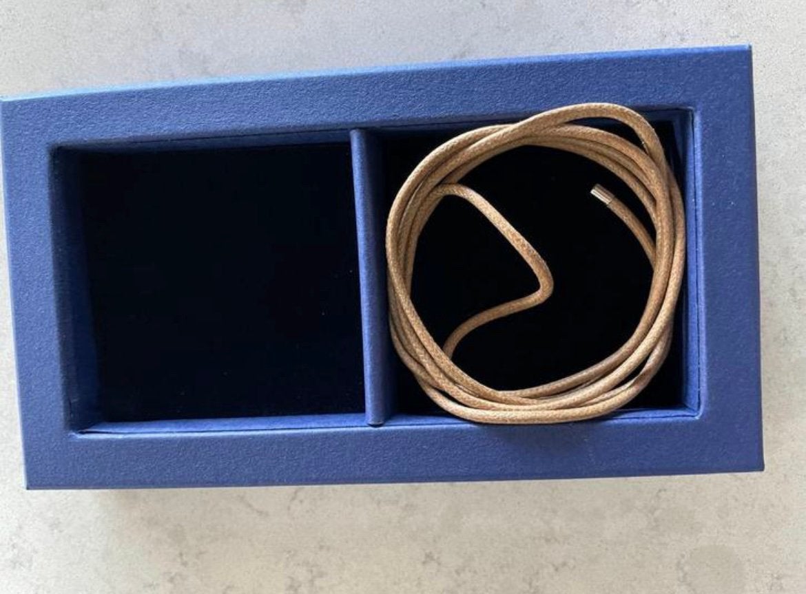 Swarovski Cord ketting Beige 90 cm. Nieuw!, Overige materialen, Verstelbaar, Beige, Nieuw