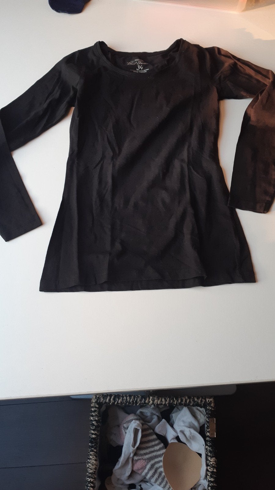 Zeeman shirt maat 34, Zeeman, Zwart, Ophalen of Verzenden, Lange mouw