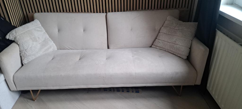 Slaapbank beige 190x85, Ophalen of Verzenden