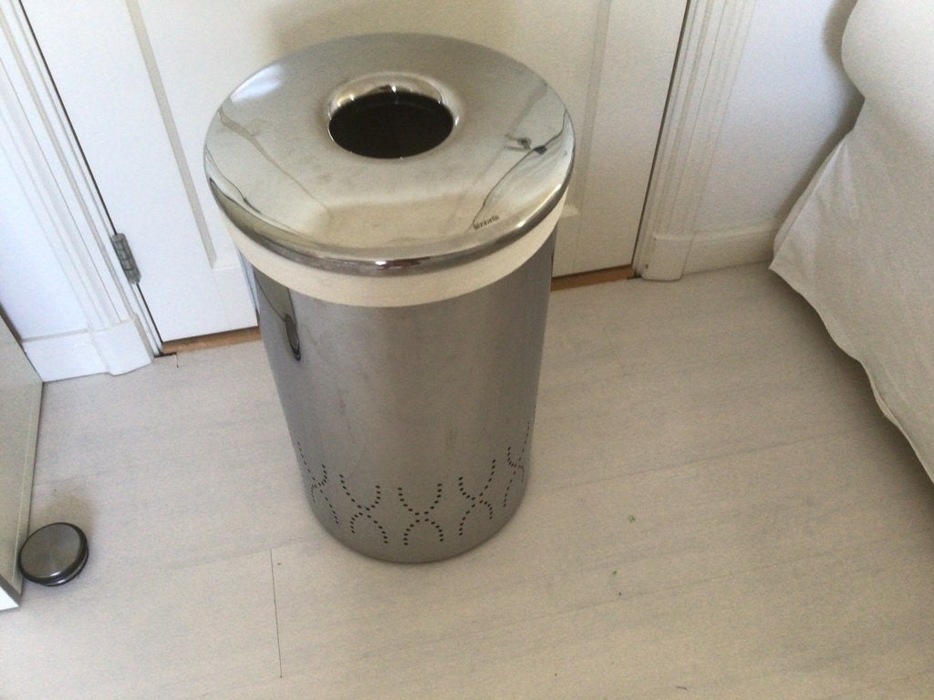 Grote roestvrijstalen Brabantia wasmand, 40 liter of meer, Ophalen, Zo goed als nieuw, Rvs