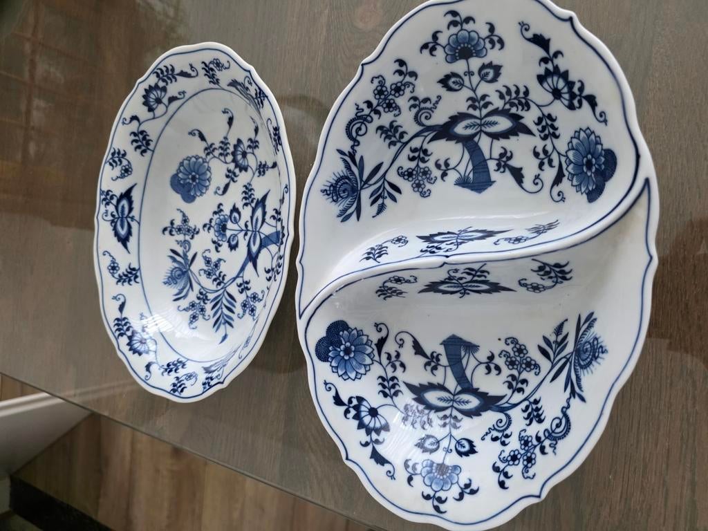 Blue Danube schalen 2x, Ophalen of Verzenden