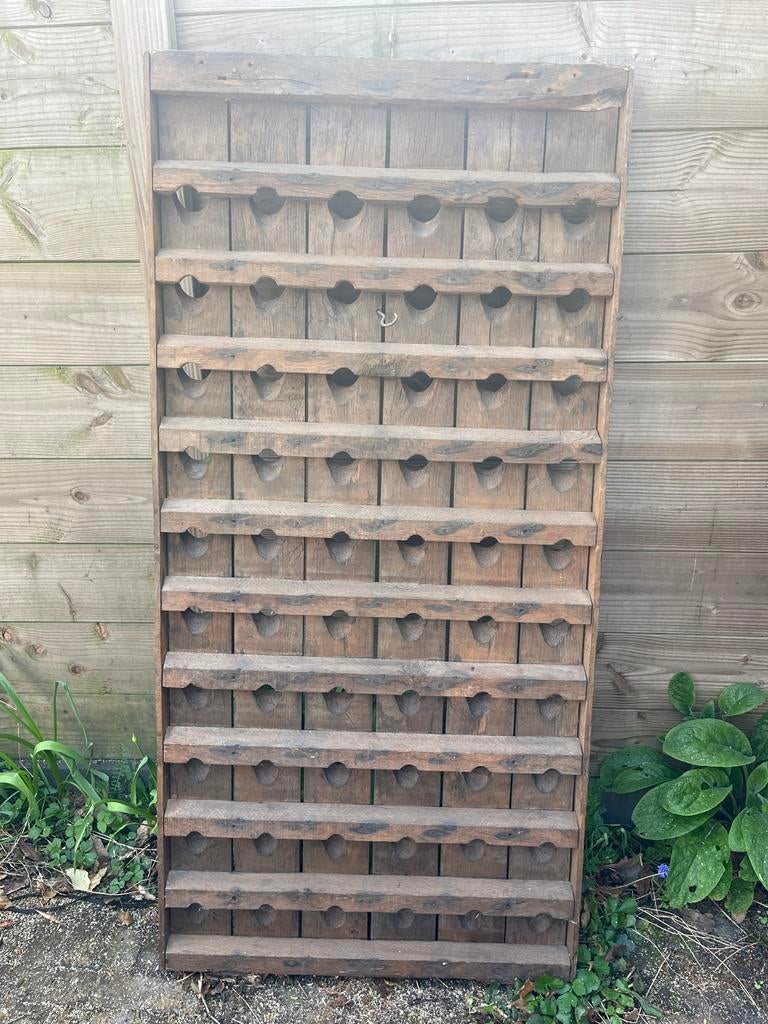 Houten Frans wijnrek voor 60 flessen, Ophalen, Gebruikt, 25 flessen of meer, 75 cm of meer