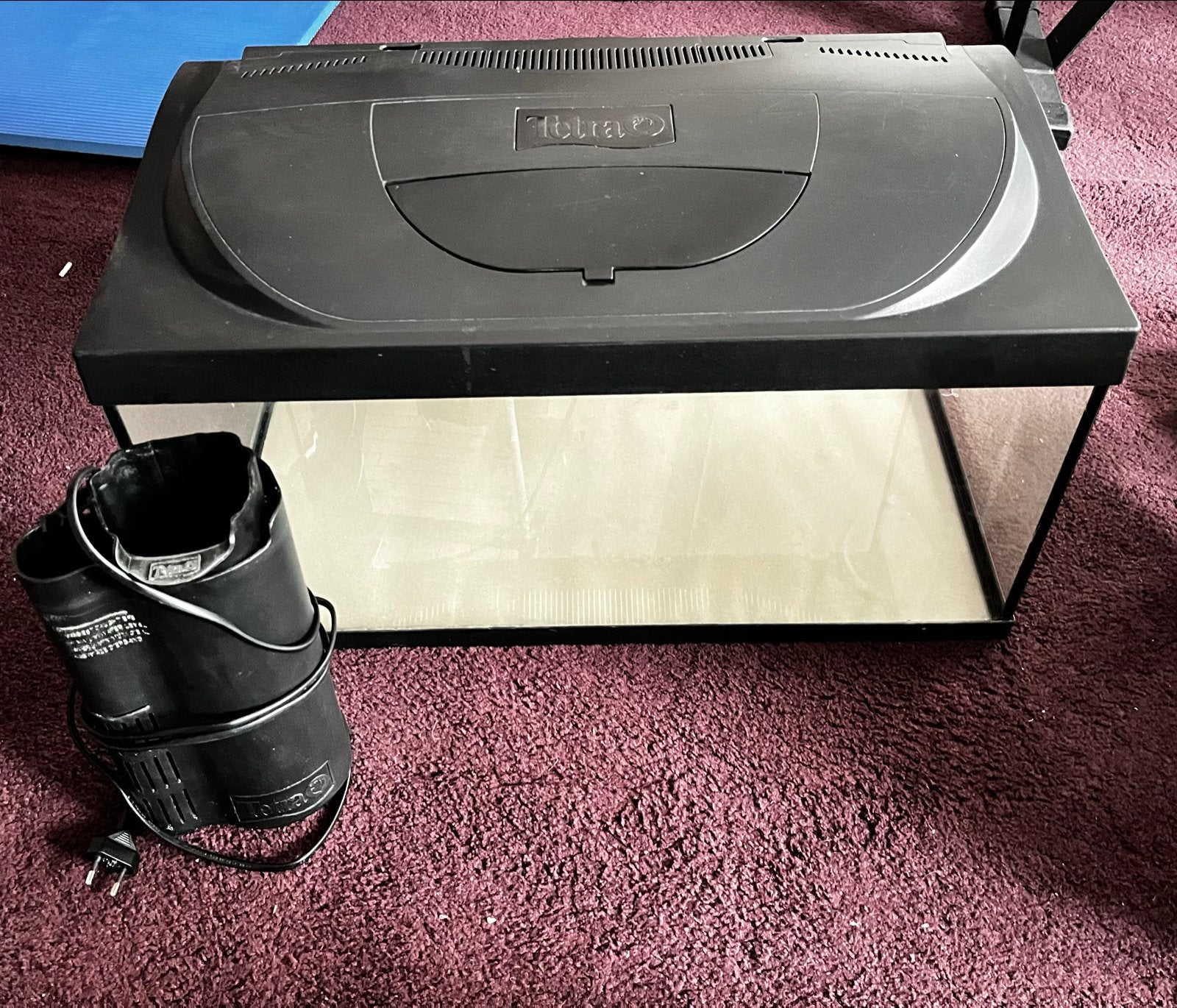 Tetra Starter Line 54 l - Aquarium - Zwart 61x32x36 cm, Ophalen, Gebruikt, Pomp, Leeg aquarium