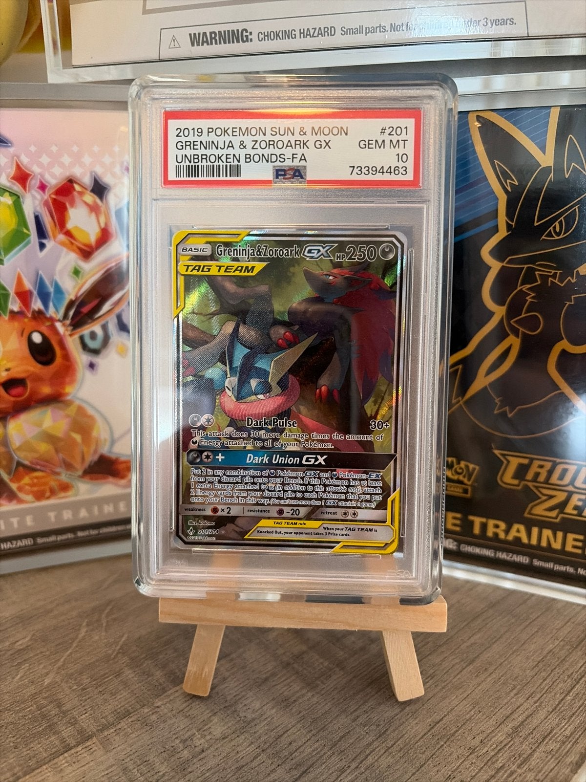 Greninja & Zoroark GX PSA 10 - Pokémon Kaart, Verzamelen, Ophalen of Verzenden, Zo goed als nieuw