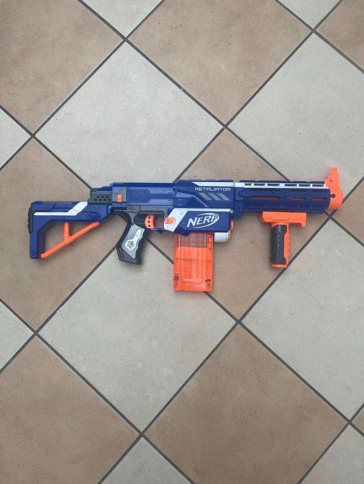 Nerf Gun Retaliator blauw, Ophalen, Zo goed als nieuw, Jongen