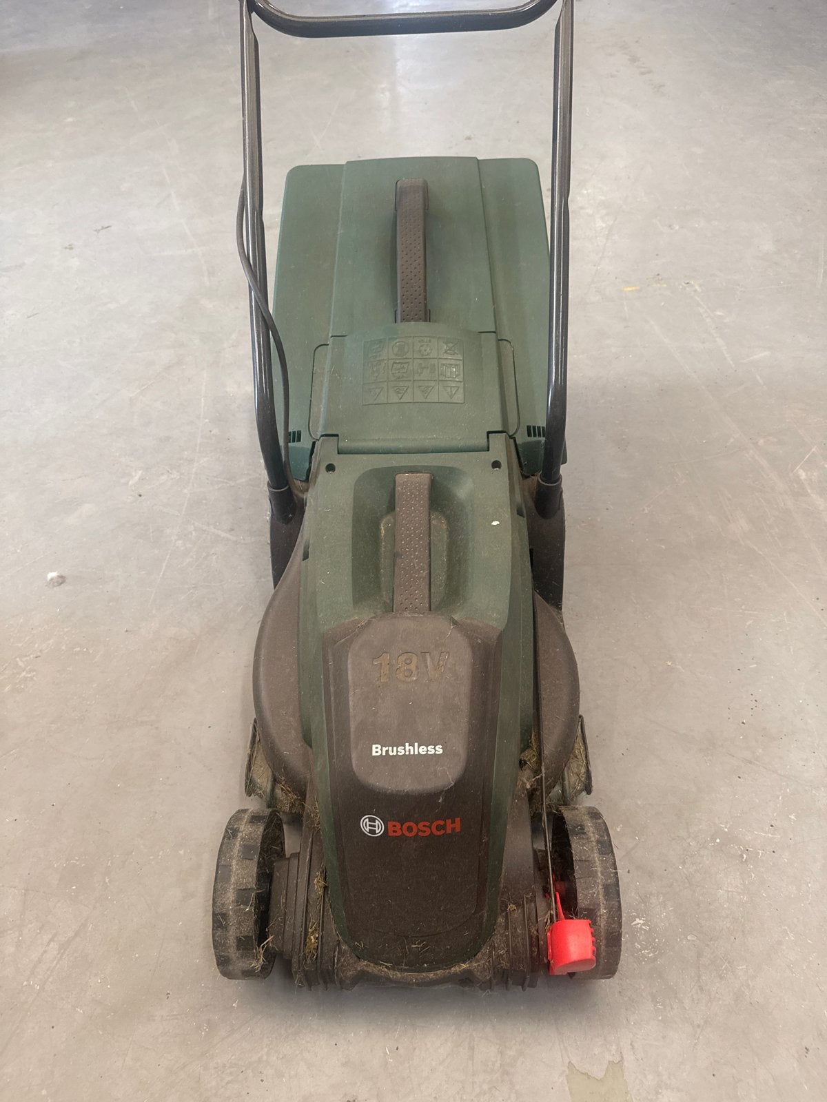 Bosch 18V Brushless Grasmaaier met Grasopvangbak, Tuin en Terras, Grasmaaiers, Ophalen of Verzenden, Gebruikt, Accu-grasmaaier