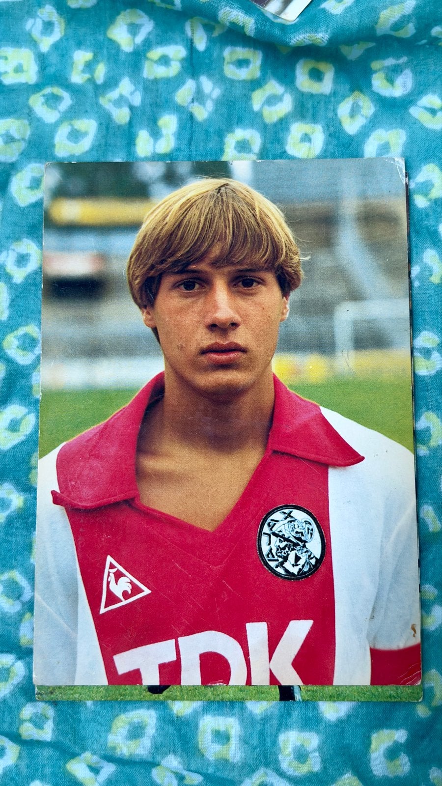 Vintage Ajax spelerskaart Johnny van 't Schip TDK-tenue, Verzamelen, Ophalen of Verzenden, Gebruikt, Ajax, Spelerskaart