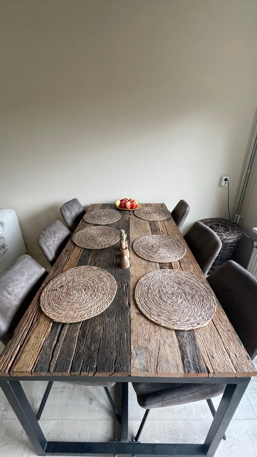 Prachtige Indiase houten eettafel (4-6 personen), Ophalen, Gebruikt, Vier personen, Overige houtsoorten