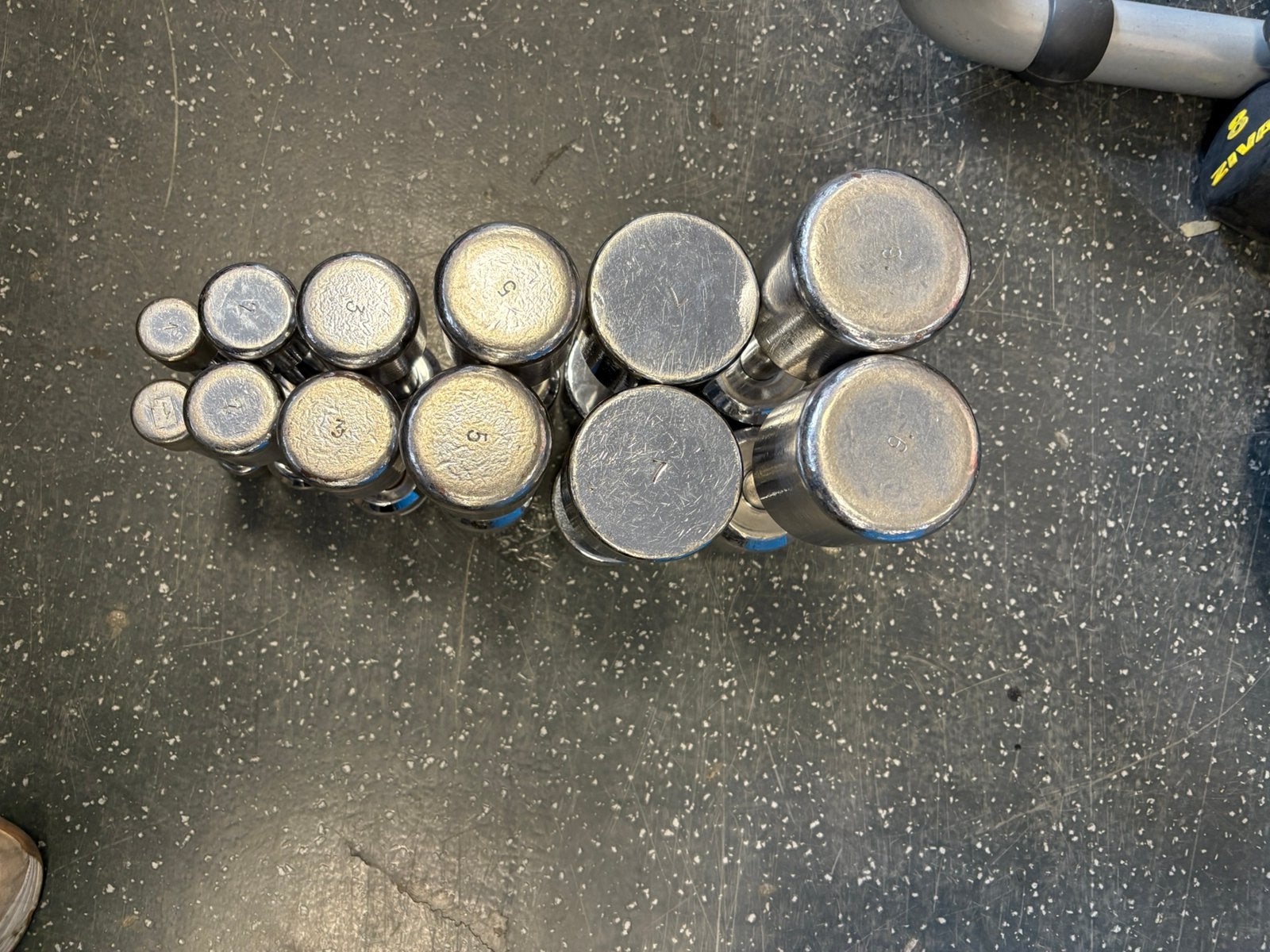 Chrome dumbbells 1-9 kg dumbell set gewichten, Ophalen, Dumbbell, Gebruikt, 1-9 kg