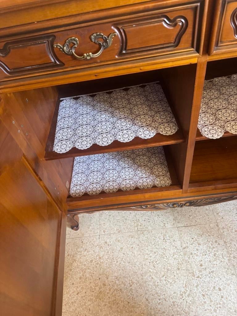 Eettafel en dressoir set - Frans design, Ophalen, Gebruikt, 200 cm of meer, Met lade(s)