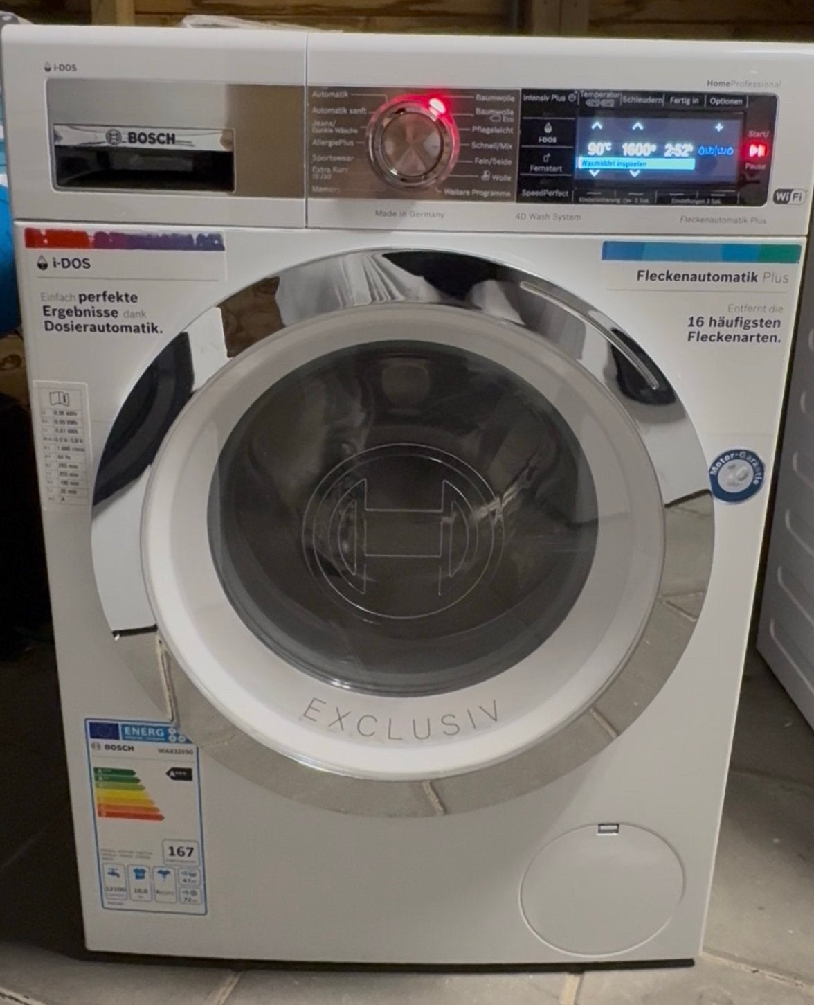 10 KG BOSCH RVS serie 8 wasmachine 4D wash IDOS + WIFI, Witgoed en Apparatuur, 8 tot 10 kg, Ophalen, Zo goed als nieuw, 1600 toeren of meer