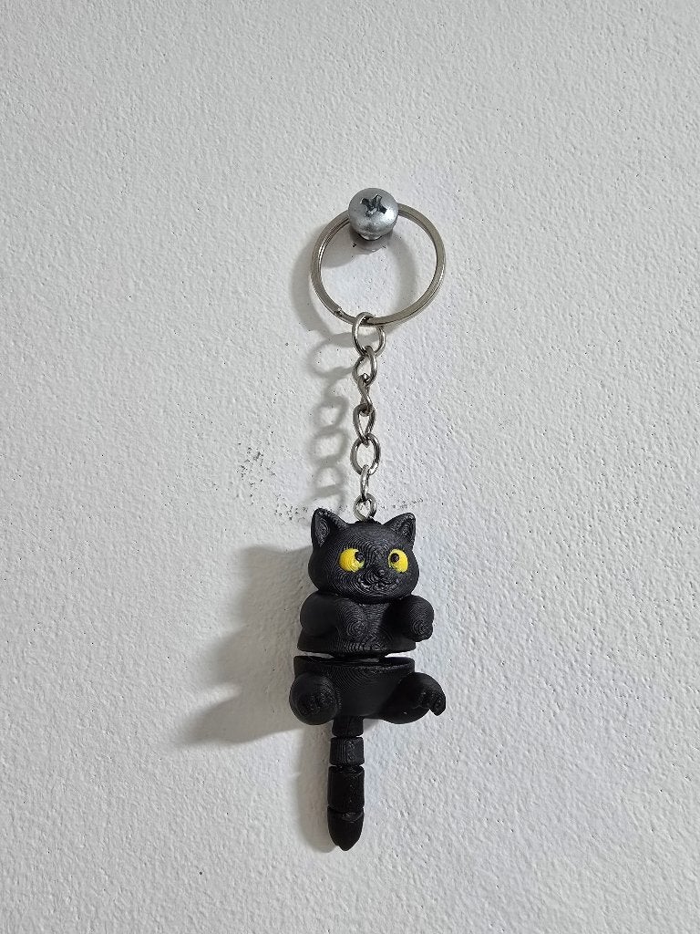 Sleutelhanger zwarte Kat 3d geprint, Ophalen of Verzenden, Nieuw, Dier of Natuur