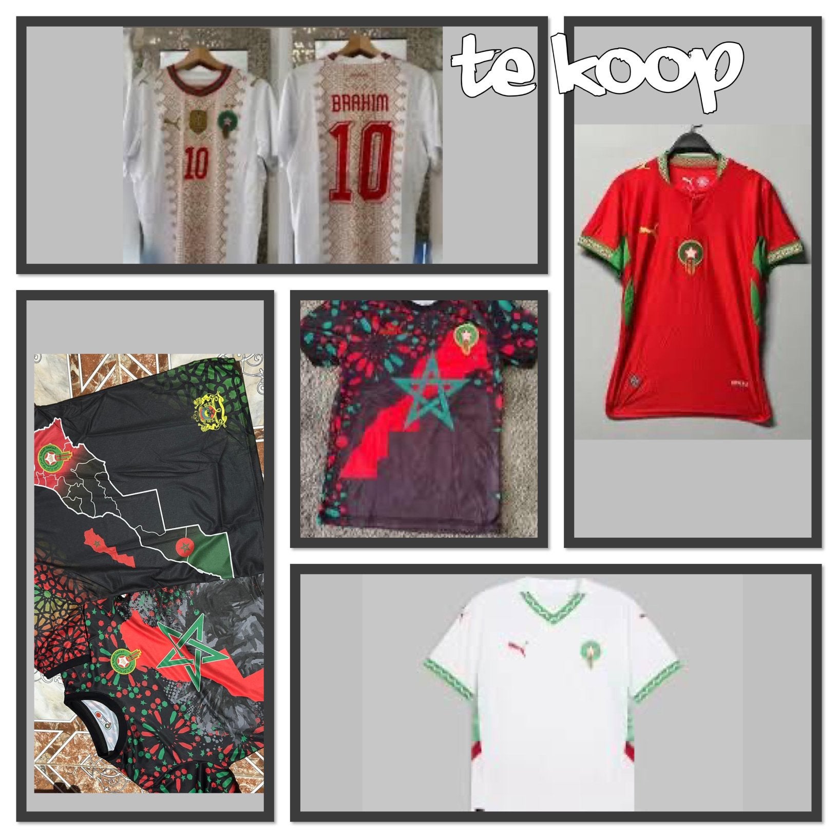 Marokko shirts, Kleding | Heren, Sportkleding, Ophalen of Verzenden, Zo goed als nieuw, Voetbal
