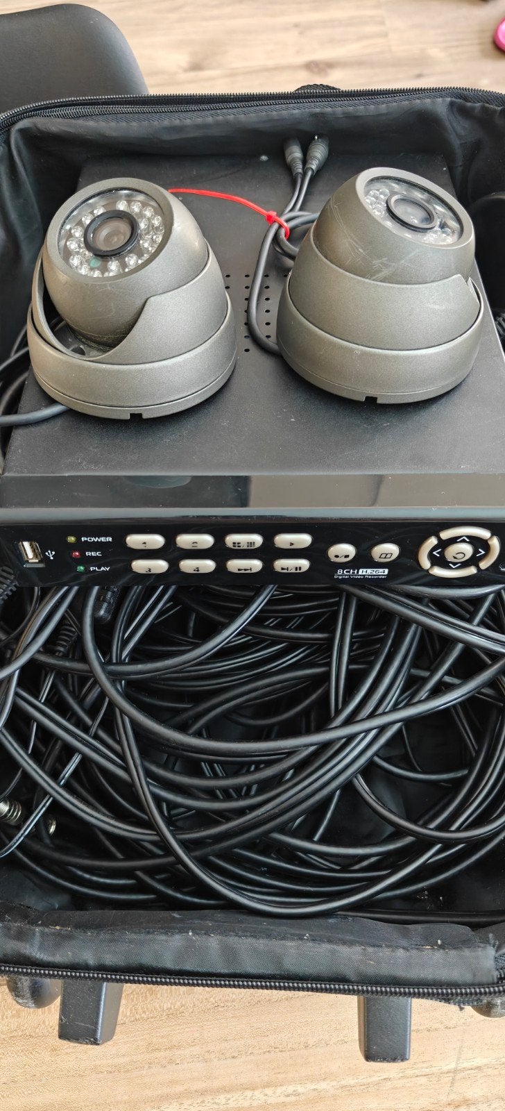 PAL NVR set met 2 camera's, 1TB HDD en alle kabels, Ophalen of Verzenden