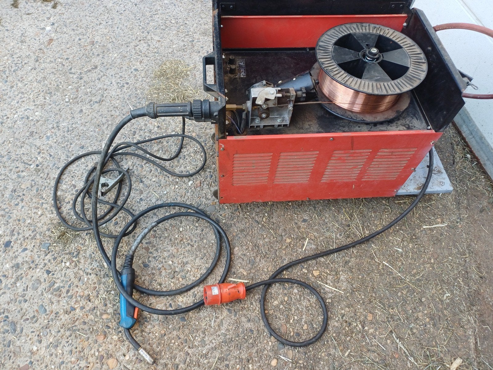 Co2 mig mag lasapparast Elektra Beckum 380v 230A met storing, Ophalen, Gebruikt