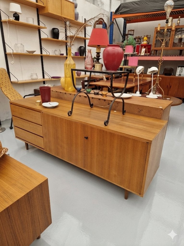 Vintage licht dressoir/TVmeubel, 174cm, Ophalen, ., ., 25 tot 50 cm