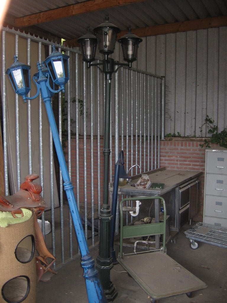 Lantaarns, Ophalen, Gebruikt, Staande lamp, Aluminium