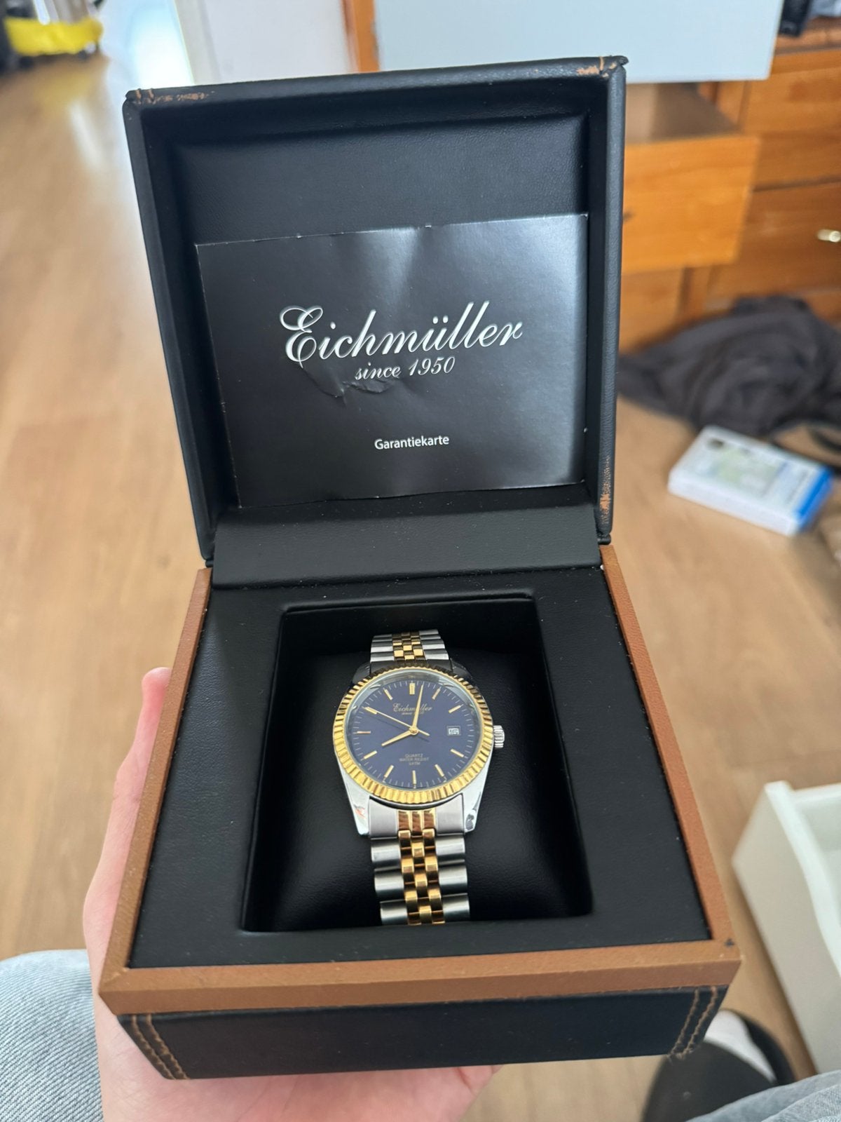 Eichmuller Horloge - Klassiek Tweekleurig Polshorloge, Sieraden, Tassen en Uiterlijk, Horloges | Heren, Gebruikt, Polshorloge