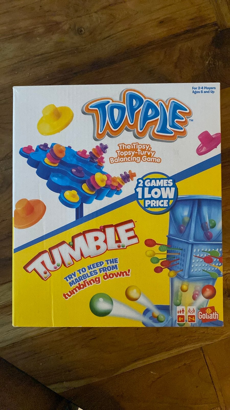 Topple & Tumble: Het Balansspel (2 spellen in 1), Drie of vier spelers, Ophalen of Verzenden, Zo goed als nieuw