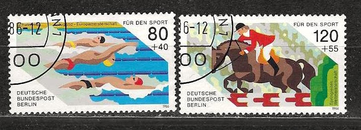 Sport Berlin 751-752 e.a. sport Berlin, Ophalen of Verzenden, Gestempeld, Sport
