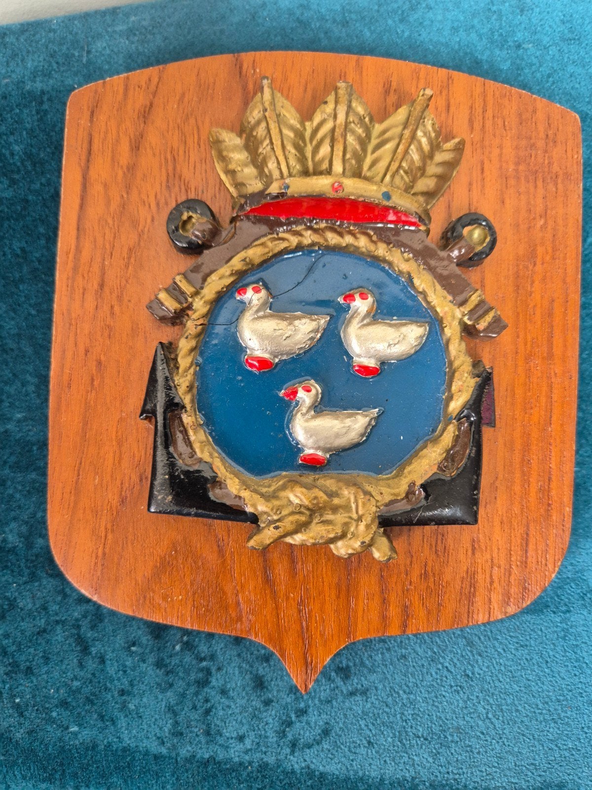 Wapenschild Hr. Ms. Witte de With F813, Verzamelen, Ophalen of Verzenden, Marine, Nederland, Embleem of Badge