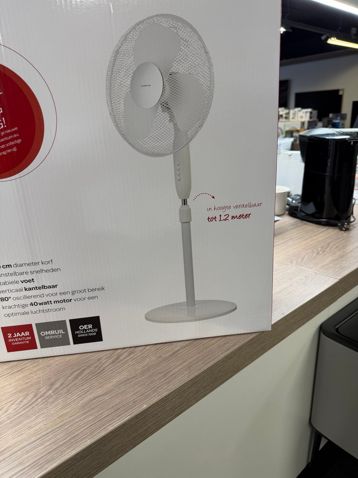 Nieuwe Inventum VST401W  statiefVentilator in doos, Ventileren, Nieuw, 3 snelheden of meer, Ophalen of Verzenden