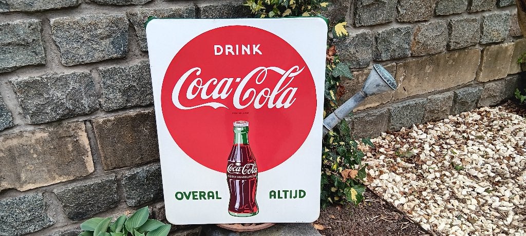 Emaille Reclamebord Bord Coca Cola Origineel 60x46, Antiek en Kunst, Antiek | Emaille, Ophalen of Verzenden