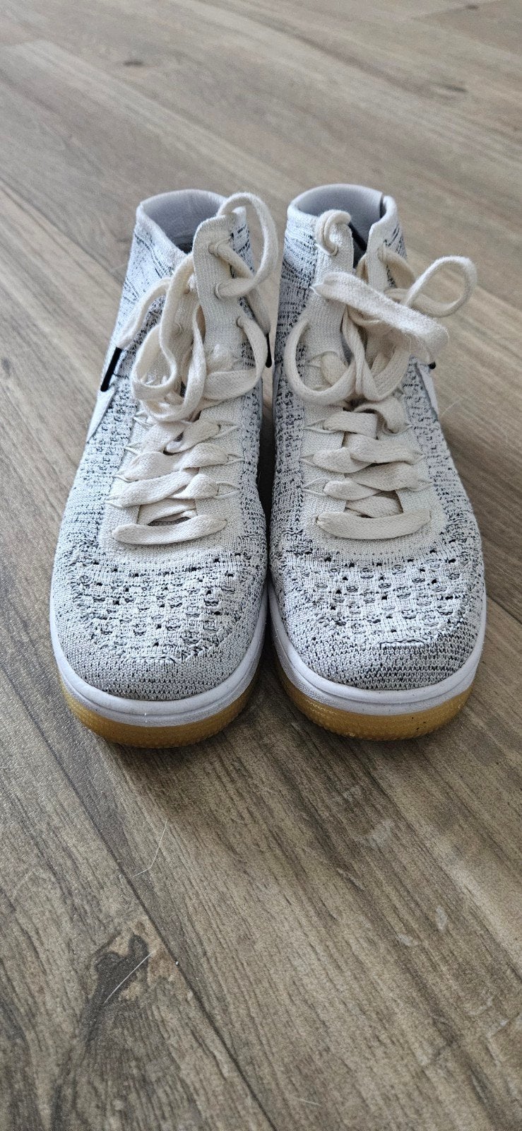 Nike Air Force 1 Flyknit sneakers - zonder zooltjes, Wit, Nike, Ophalen of Verzenden, Sneakers of Gympen