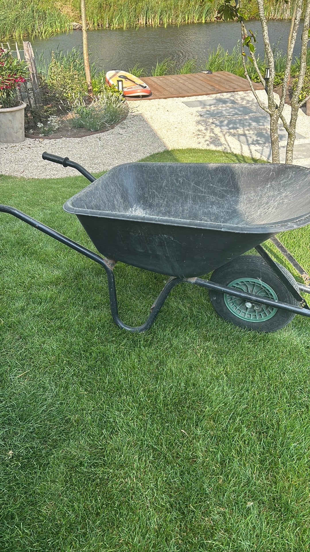 Kruiwagen zwart, Tuin en Terras, Kruiwagens, Ophalen, Gebruikt, Handmatig, Eenwielig