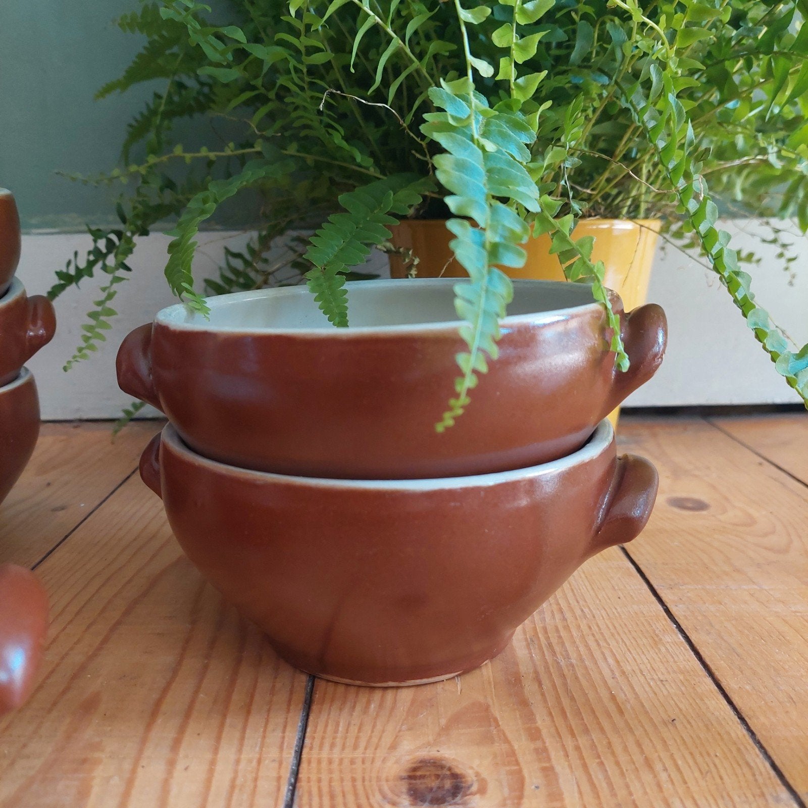 Lucky Vintage Franse kommen – Digoin Grès Pots, Gebruikt, ., Ophalen of Verzenden, Kom(men)