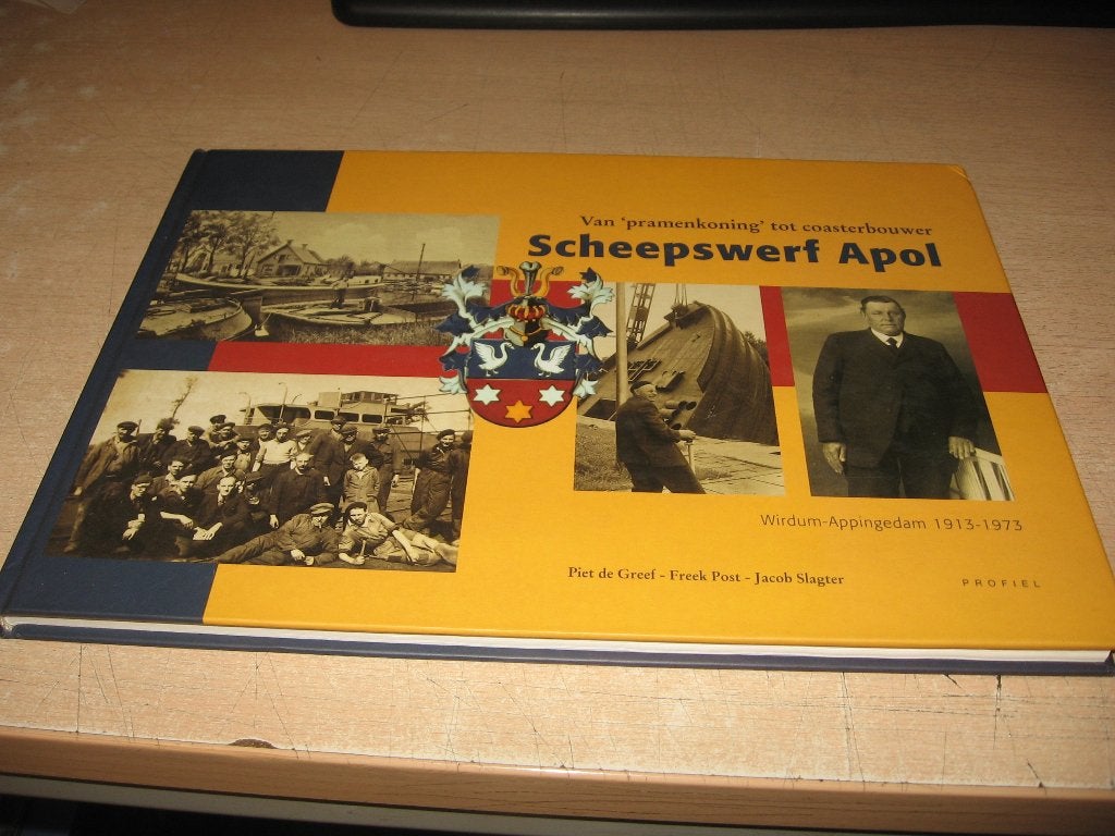 Wirdum-Appingedam  1913 - 1973  Scheepswerf Apol, Ophalen of Verzenden, Zo goed als nieuw, Boot