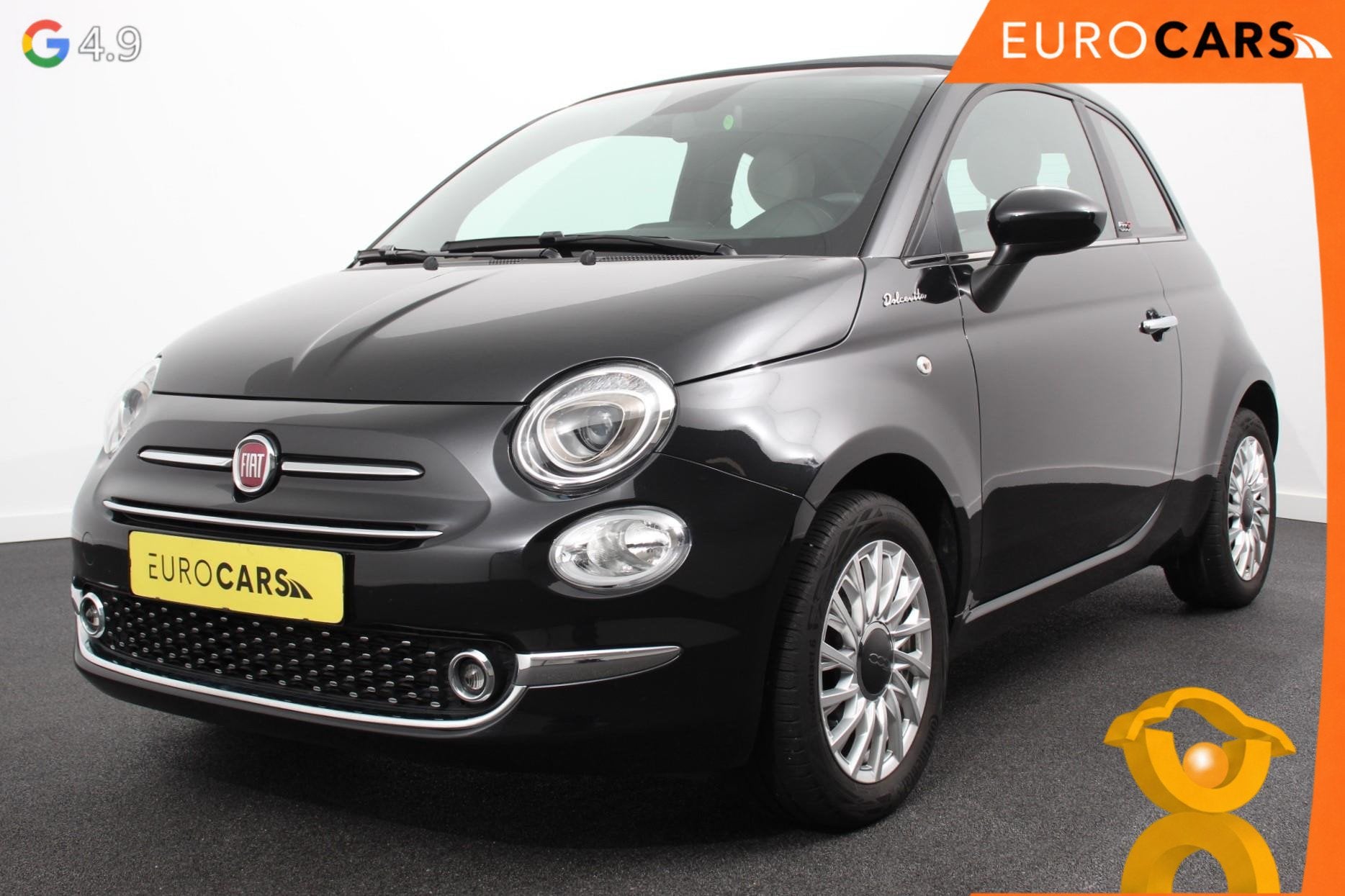 Fiat 500C 1.0 Hybrid 69pk Dolcevita Navigatie Apple CarPlay, Auto's, Voorwielaandrijving, Stof, Euro 6, Cabriolet