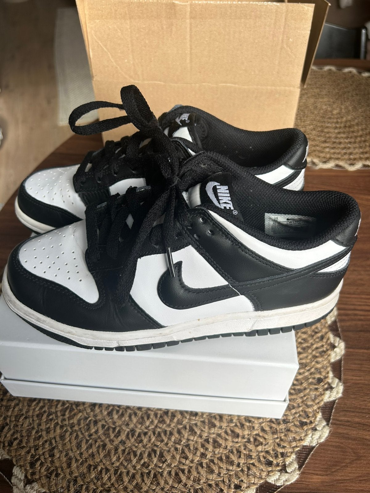 Nike panda dunk low sneakers, Zwart, Ophalen of Verzenden, Sneakers of Gympen, Zo goed als nieuw