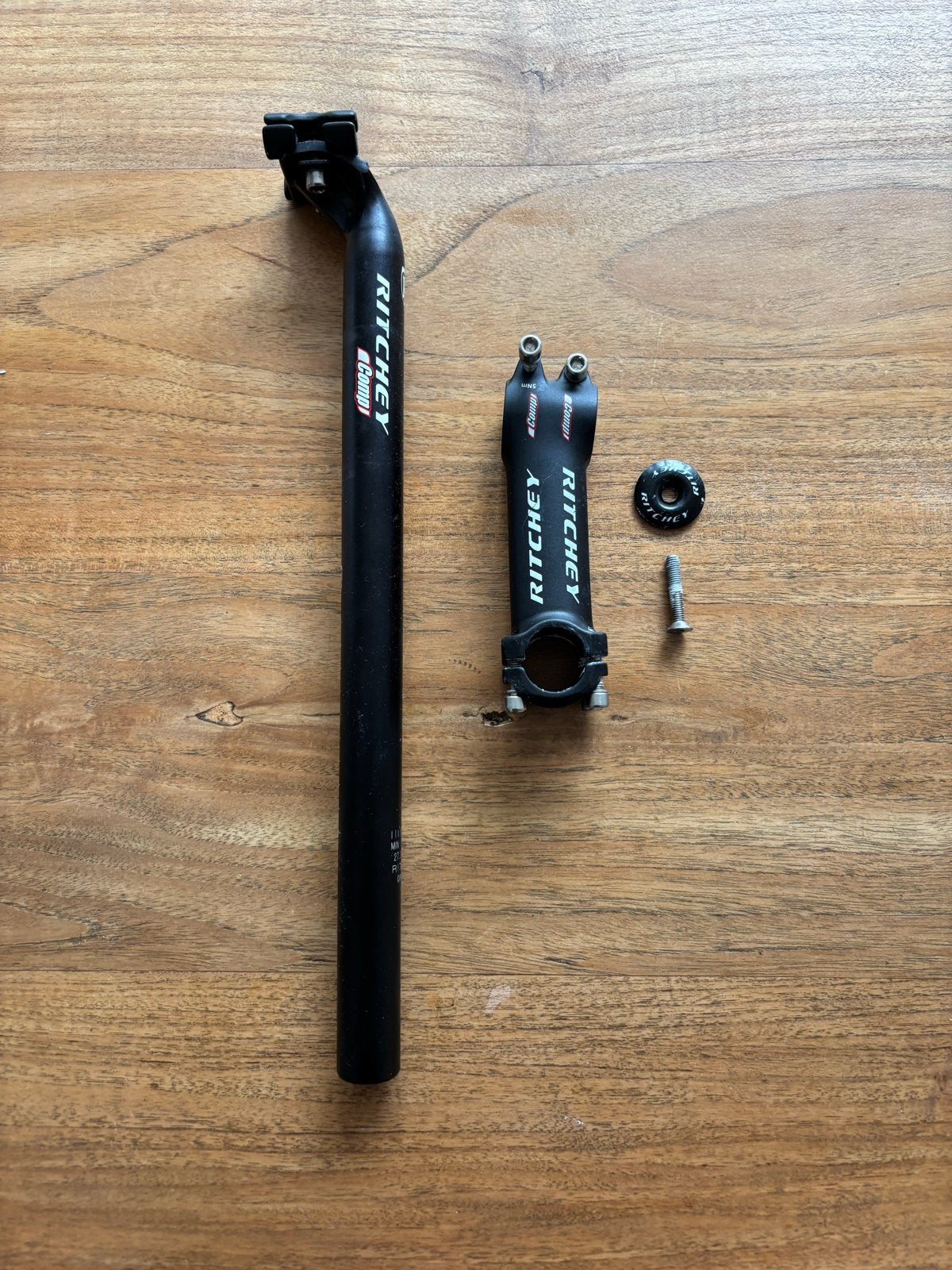 Ritchey Comp Zadelpen en Stuurpen Set - Zo goed als nieuw, Fietsen en Brommers, Fietsonderdelen, Ophalen, Zo goed als nieuw, Racefiets