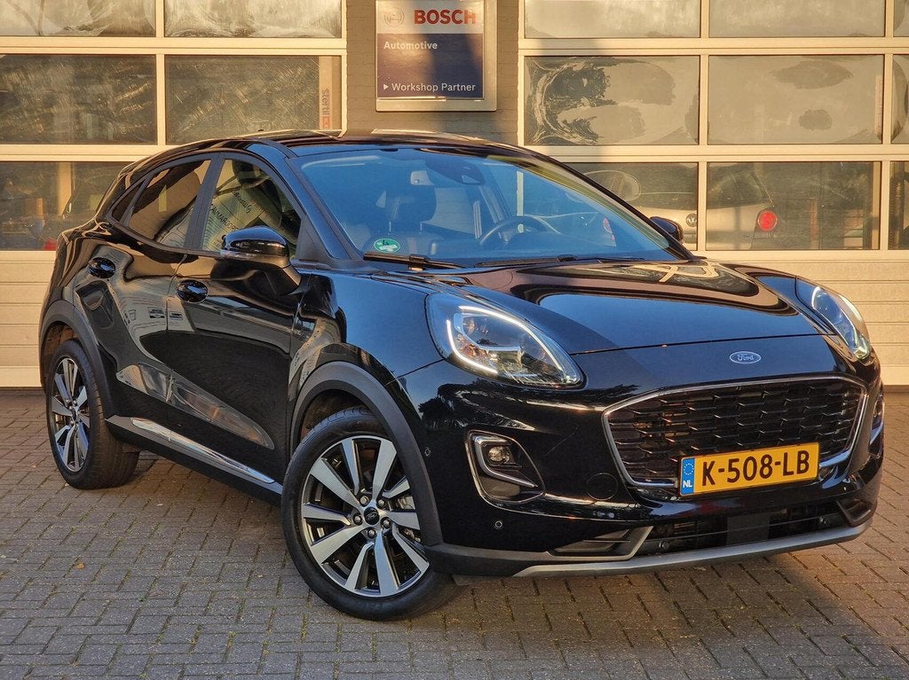 Ford Puma 1.0 EcoBoost Hybrid Titanium X Tech-Edition|automa, Met garantie (alle), 1226 kg, Zwart, Origineel Nederlands