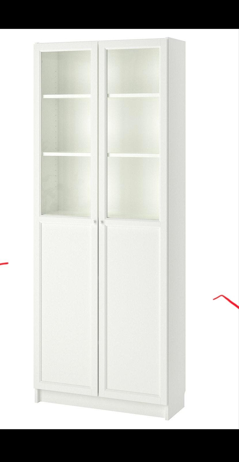 IKEA BILLY/OXBERG boekenkast – wit – 202  80  30 cm, Ophalen, 50 tot 100 cm, 25 tot 50 cm, Gebruikt
