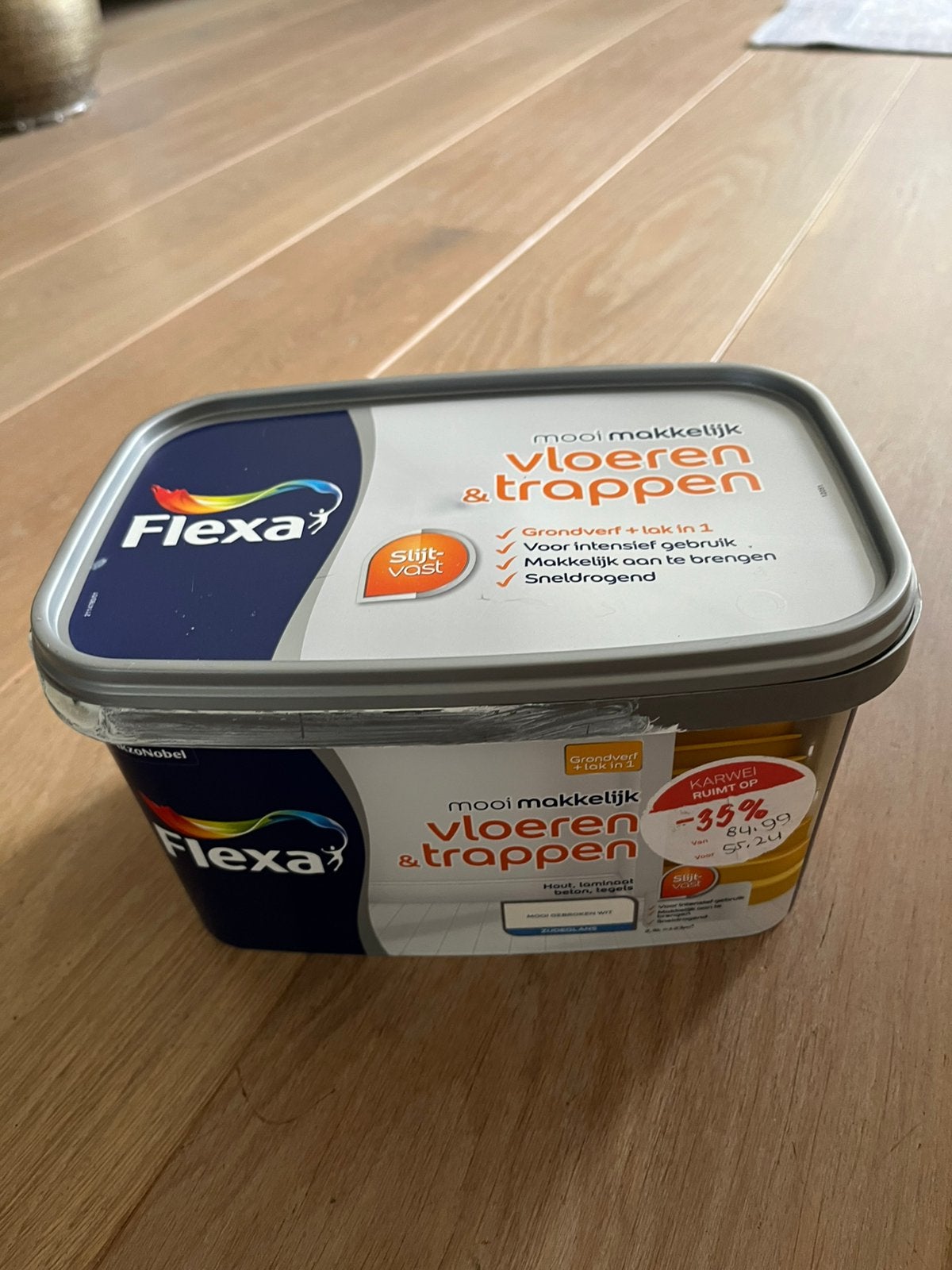 Verf voor vloeren en trappen, Ophalen, Zo goed als nieuw, Wit