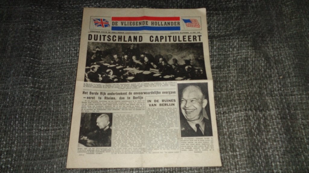 De Vliegende Hollander laatste nummer 10 mei 1945 oorlog wo2, Verzamelen, Militaria | Tweede Wereldoorlog, Verzenden, Overige soorten