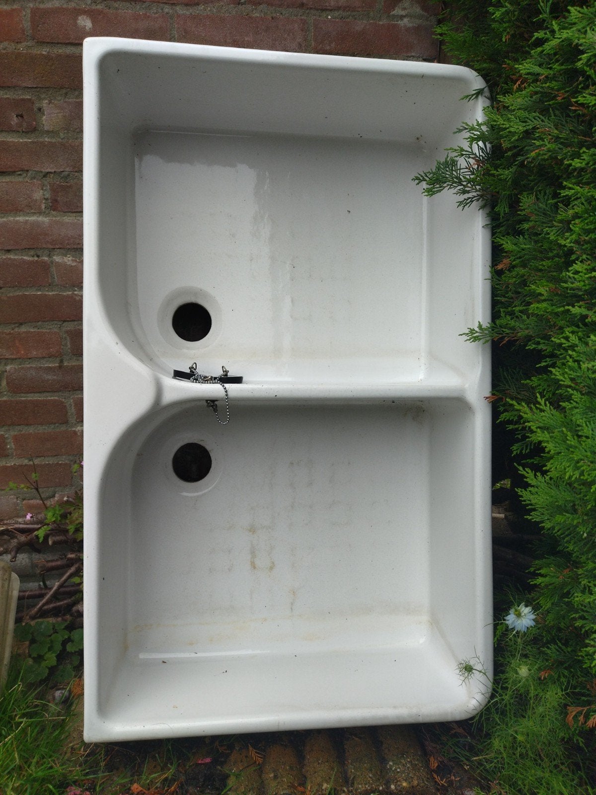 Dubbele Stenen spoelbak, Ophalen of Verzenden, Gebruikt