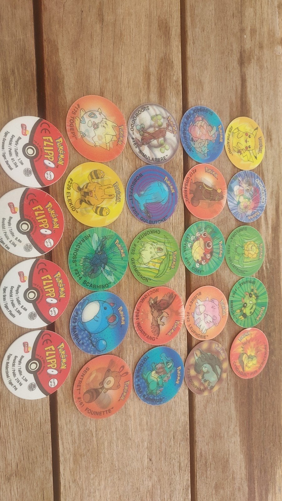 24 Pokemon flippo set, Verzamelen, Flippo's, Ophalen of Verzenden, Losse flippo's